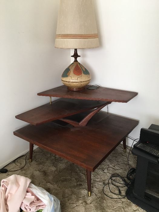 1960s tiered corner table