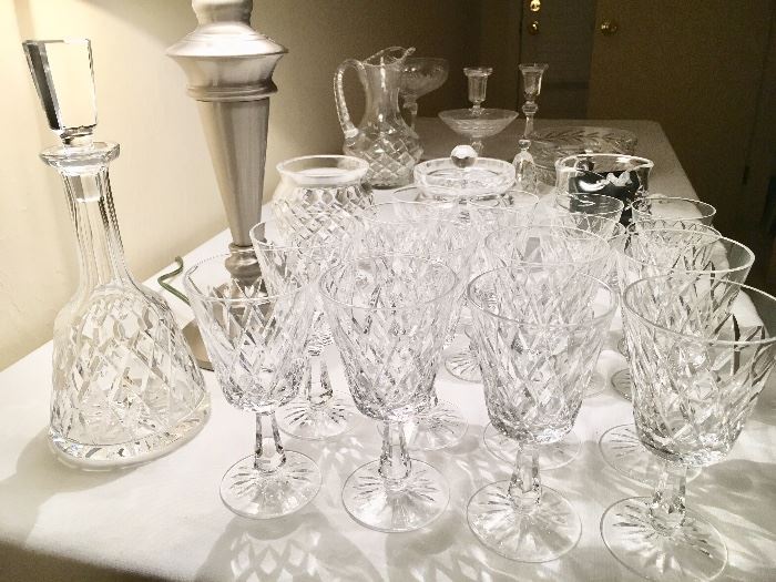 Waterford “Kinsale” stems & decanter 