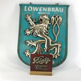 Blatz and Lowenbrau Beer Signs https://ctbids.com/#!/description/share/66210