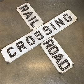 Vintage RR Crossing Signs https://ctbids.com/#!/description/share/66307