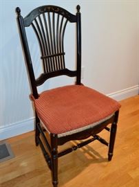 Set of four rush-seat chairs