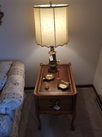 End table and brass