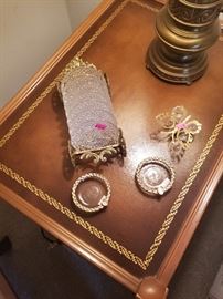 Coasters on the other end table