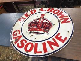 Red Crown Gasoline sign