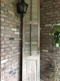 Vintage door shutters with original hardware 