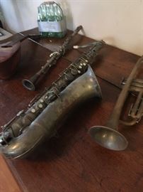 Musical instruments to hang on the wall...…………..