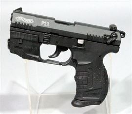 Walther P22, 22LR Semi Automatic Pistol SN# L423293 With Laser Site With Hard case
