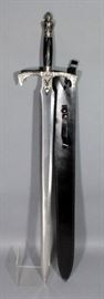 New Millennium 2000 Hand And A Half Sword, 29" Blade With Sheath