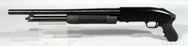 Mossberg 500, 12 Gauge Pump Action Shot Gun With Pistol Grip, SN# V0651366 With Paperwork And Shot Gun Canister