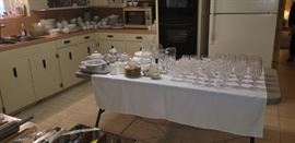 vintage crystal stemware