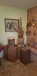 vintage wooden stands, great for display