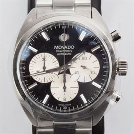 27: NEW MOVADO DATRON AUTOMATIC CHRONOGRAPH STAINLESS STEEL WATCH