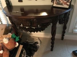 Decorative / Carved Half Table $ 345.00