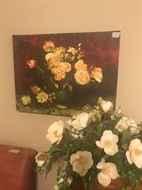 Painting in Living area - flowers