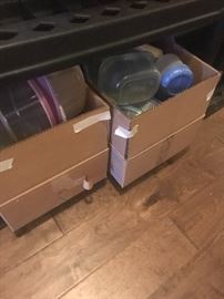 hallway - lots of kitchen small appliances & miscellaneous items