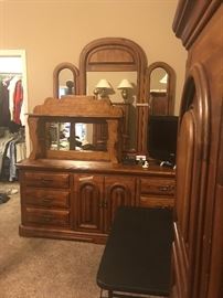 Master Bedroom - matching dresser and mirror with additional mirror to use elsewhere