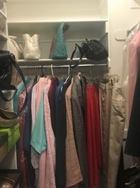 Master BR closet - sizes range XL-2X; shoes are sizes 9-10