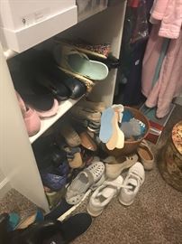 Master BR closet - sizes range XL-2X; shoes are sizes 9-10