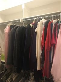 Master BR closet - sizes range XL-2X; shoes are sizes 9-10