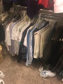 Master BR closet - sizes range XL-2X; shoes are sizes 9-10