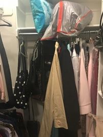 Master BR closet - sizes range XL-2X; shoes are sizes 9-10