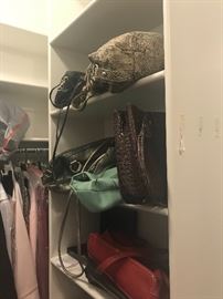 Master BR closet - sizes range XL-2X; shoes are sizes 9-10