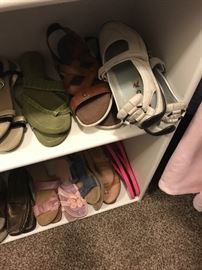 Master BR closet - sizes range XL-2X; shoes are sizes 9-10