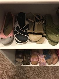 Master BR closet - sizes range XL-2X; shoes are sizes 9-10