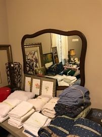 Extra bedroom - curved mirror to lovely dresser