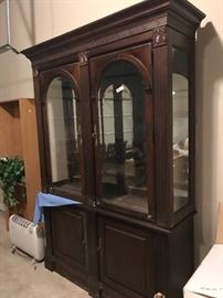 Garage - 2 piece large China cabinet