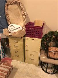 Garage - crate, file cabinets (2), dog bed etc