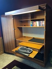 SLIGH Natural Cherry  Wood Office Armoire