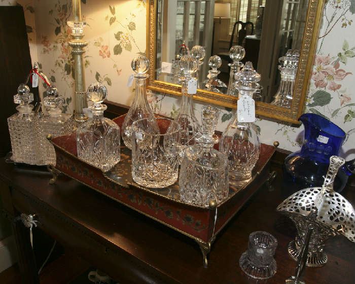 ASSORTMENT OF DECANTERS, SOME WATERFORD