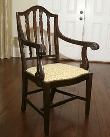 PR. HANDMADE HOSTESS CHAIRS TO BE SOLD SEPARATELY OR WITH 6 MATCHING SIDE CHAIRS BY A.H. PARKER, LTD. 