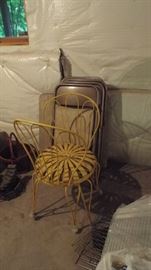 4 cast iron chairs