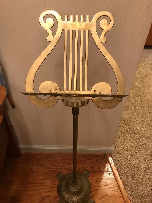 Solid brass music stand