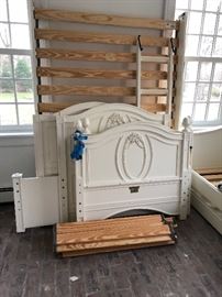 White bunk beds.  One twin. One full bed.  Fabulous. $600