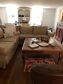 Sectional.  $475 Large coffee table. $250