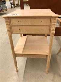 Sheraton style cookie corner early maple 3-drawer stand