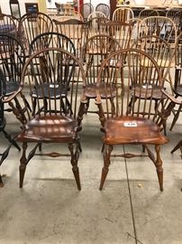 2 continuous arm Windsor chairs