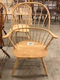 Custom sack-back Windsor chair, unfinished