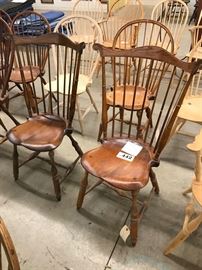 Pair of Lancaster fan-back side chairs