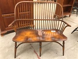 English-style twin bow love seat 46"w