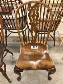 English-style Windsor bow-back with cabriole legs