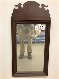 Queen Anne bird mirror in cherry