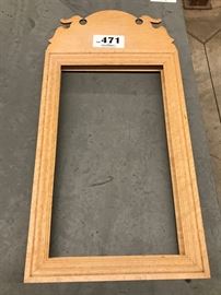 Pair of Queen Anne bird mirrors bird's eye maple, no glass