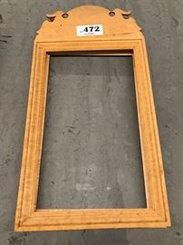 Pair of Queen Anne bird mirrors bird's eye maple, no glass