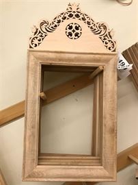 2 William and Mary tulip mirror frames, unfinished