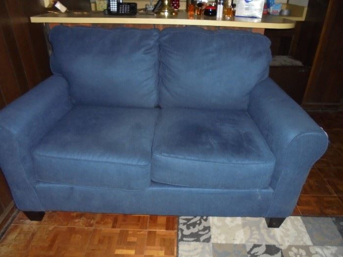 Matching blue love seat