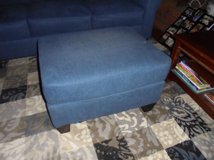 Matching blue foot stool